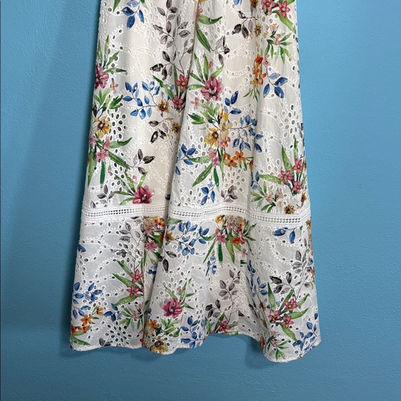 Sundance Camarillo Eyelet Dress Floral Maxi Dress Size 2 - Picture 9 of 9